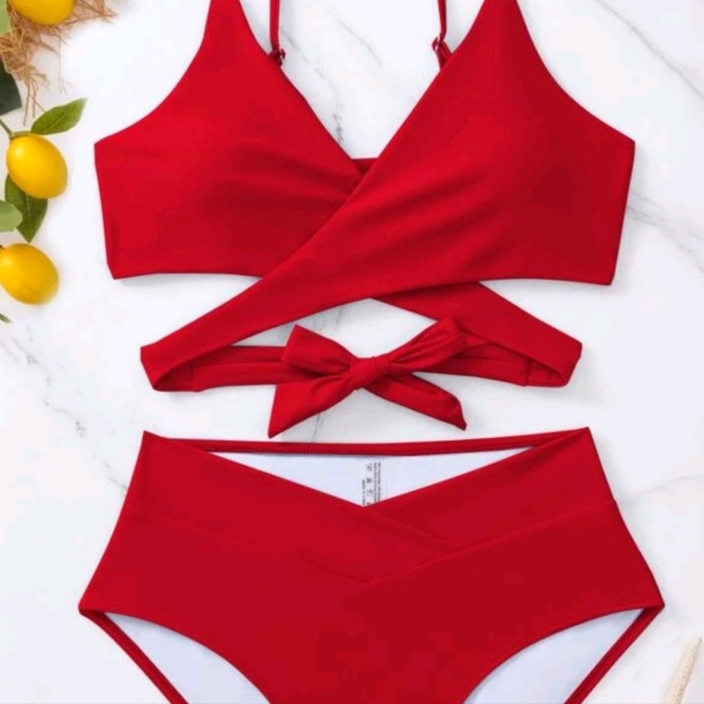 Red bikini size large